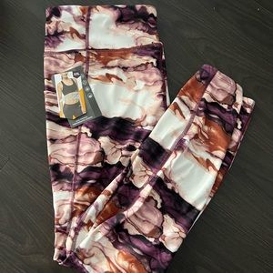 NWT Plus Size Marble Print Pattern Activewear Athletic Leggings Size XXL